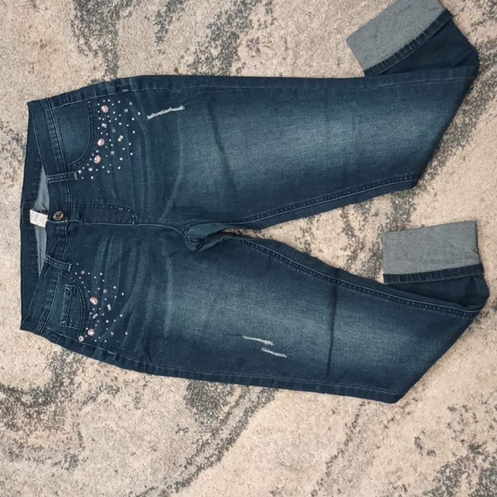 Justice Mid Rise Jeggings with Embellishments